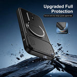 Custodia magnetica per telefono con supporto scorrevole per fotocamera., For iPhone 15, For iPhone 14, For iPhone 14 Pro, For iPhone 14 Pro Max