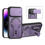 Custodia magnetica per telefono con supporto scorrevole per fotocamera., For iPhone 16 Pro, For iPhone 16, For iPhone 15 Pro Max, For iPhone 15 Pro
