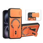 Custodia magnetica per telefono con supporto scorrevole per fotocamera., For iPhone 16 Pro, For iPhone 16, For iPhone 15 Pro Max, For iPhone 15 Pro