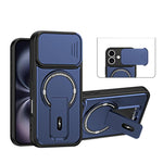 Custodia magnetica per telefono con supporto scorrevole per fotocamera., For iPhone 16 Pro, For iPhone 16, For iPhone 15 Pro Max, For iPhone 15 Pro