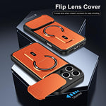 Custodia magnetica per telefono con supporto scorrevole per fotocamera., For iPhone 16 Pro, For iPhone 16, For iPhone 15 Pro Max, For iPhone 15 Pro