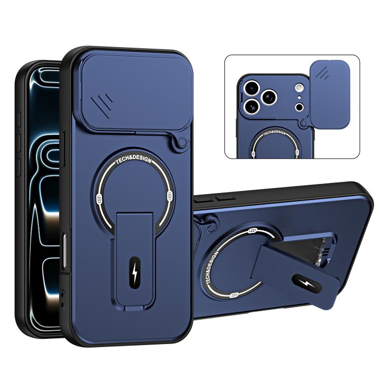 Custodia magnetica per telefono con supporto scorrevole per fotocamera., For iPhone 17 Pro Max, For iPhone 17 Pro, For iPhone 17, For iPhone 16 Pro Max