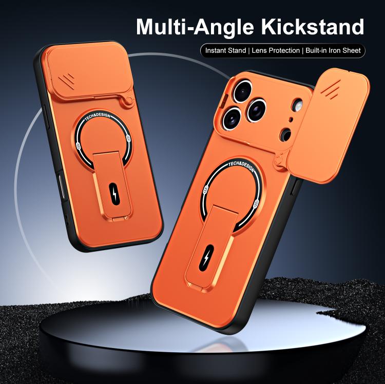 Custodia magnetica per telefono con supporto scorrevole per fotocamera., For iPhone 17 Pro Max, For iPhone 17 Pro, For iPhone 17, For iPhone 16 Pro Max