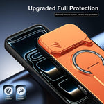 Custodia magnetica per telefono con supporto scorrevole per fotocamera., For iPhone 17 Pro Max, For iPhone 17 Pro, For iPhone 17, For iPhone 16 Pro Max