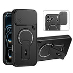 Custodia magnetica per telefono con supporto scorrevole per fotocamera., For iPhone 17 Pro Max, For iPhone 17 Pro, For iPhone 17, For iPhone 16 Pro Max