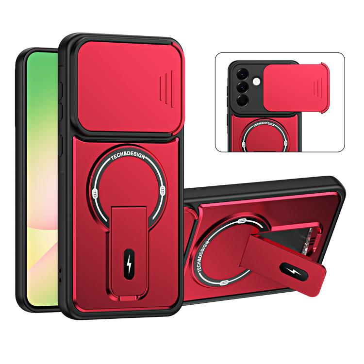 Custodia magnetica per telefono con supporto scorrevole per fotocamera., For Galaxy A26 5G / A17 5G, For Galaxy A56 5G