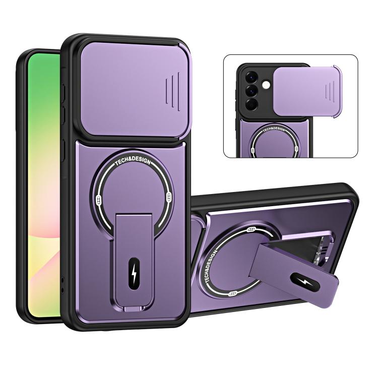 Custodia magnetica per telefono con supporto scorrevole per fotocamera., For Galaxy A57 5G, For Galaxy A37 5G, For Galaxy A27 5G, For Galaxy A07 4G