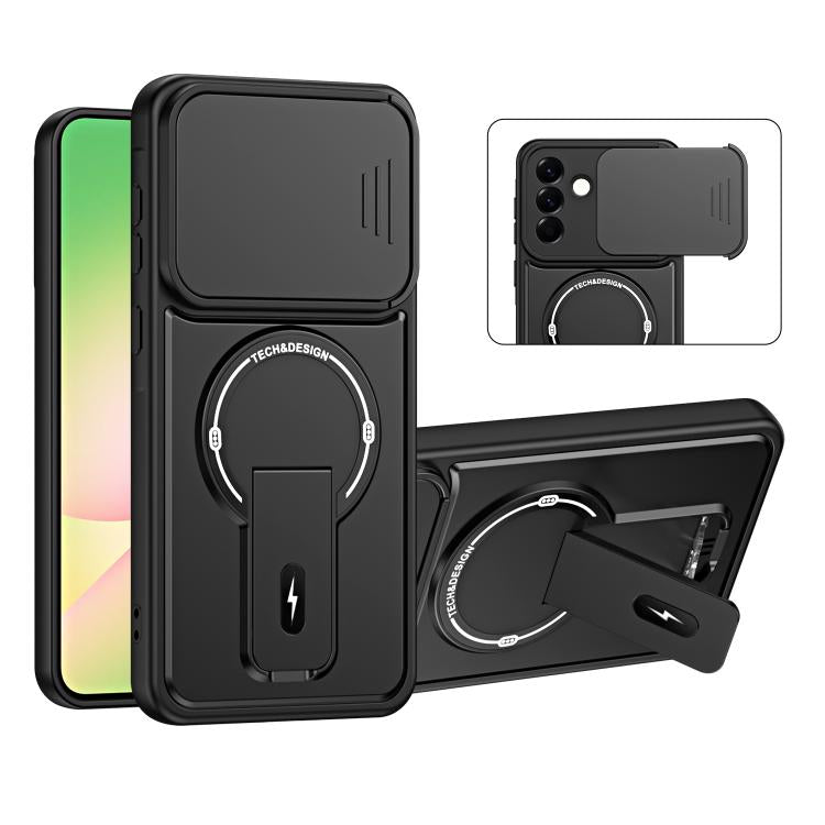 Custodia magnetica per telefono con supporto scorrevole per fotocamera., For Galaxy A26 5G / A17 5G, For Galaxy A56 5G