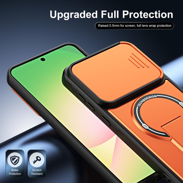 Custodia magnetica per telefono con supporto scorrevole per fotocamera., For Galaxy A57 5G, For Galaxy A37 5G, For Galaxy A27 5G, For Galaxy A07 4G