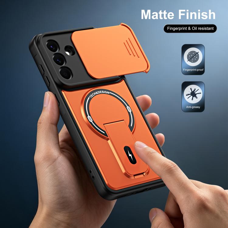 Custodia magnetica per telefono con supporto scorrevole per fotocamera., For Galaxy A57 5G, For Galaxy A37 5G, For Galaxy A27 5G, For Galaxy A07 4G