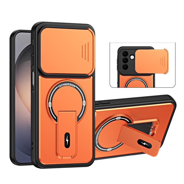 Custodia magnetica per telefono con supporto scorrevole per fotocamera., For Galaxy S26+ 5G, For Galaxy S26 Edge 5G, For Galaxy S26 Ultra 5G, For Galaxy S26 5G