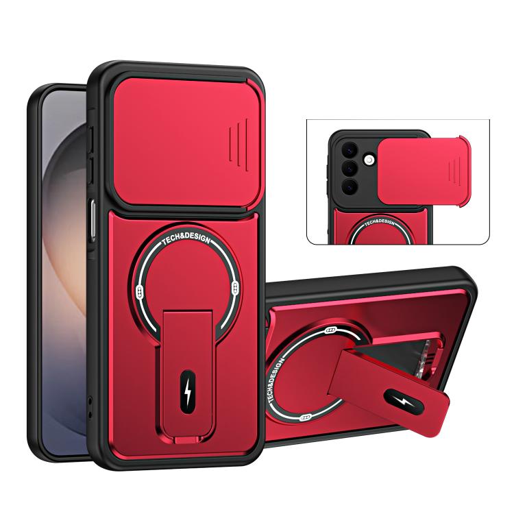 Custodia magnetica per telefono con supporto scorrevole per fotocamera., For Galaxy S26+ 5G, For Galaxy S26 Edge 5G, For Galaxy S26 Ultra 5G, For Galaxy S26 5G