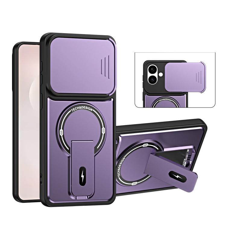Custodia magnetica per telefono con supporto scorrevole per fotocamera., For Galaxy S26+ 5G, For Galaxy S26 Edge 5G, For Galaxy S26 Ultra 5G, For Galaxy S26 5G