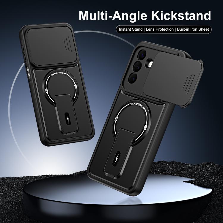 Custodia magnetica per telefono con supporto scorrevole per fotocamera., For Galaxy S26+ 5G, For Galaxy S26 Edge 5G, For Galaxy S26 Ultra 5G, For Galaxy S26 5G