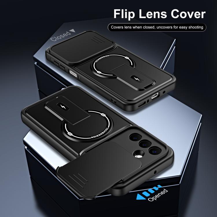 Custodia magnetica per telefono con supporto scorrevole per fotocamera., For Galaxy S26+ 5G, For Galaxy S26 Edge 5G, For Galaxy S26 Ultra 5G, For Galaxy S26 5G