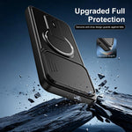Custodia magnetica per telefono con supporto scorrevole per fotocamera., For Galaxy S26+ 5G, For Galaxy S26 Edge 5G, For Galaxy S26 Ultra 5G, For Galaxy S26 5G