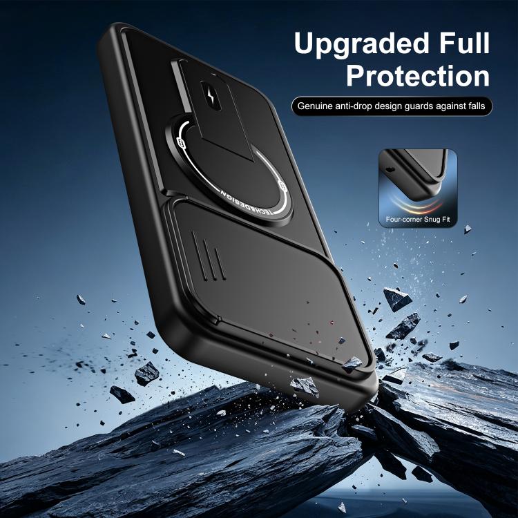 Custodia magnetica per telefono con supporto scorrevole per fotocamera., For Galaxy S26+ 5G, For Galaxy S26 Edge 5G, For Galaxy S26 Ultra 5G, For Galaxy S26 5G