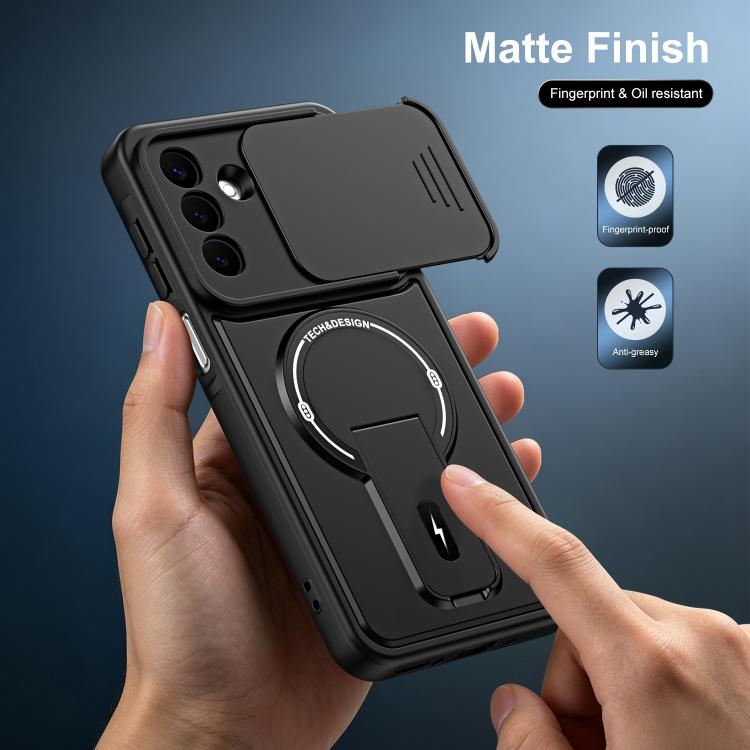 Custodia magnetica per telefono con supporto scorrevole per fotocamera., For Galaxy S26+ 5G, For Galaxy S26 Edge 5G, For Galaxy S26 Ultra 5G, For Galaxy S26 5G