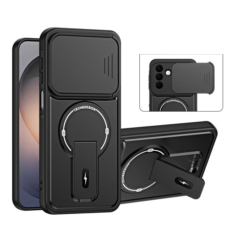 Custodia magnetica per telefono con supporto scorrevole per fotocamera., For Galaxy S26+ 5G, For Galaxy S26 Edge 5G, For Galaxy S26 Ultra 5G, For Galaxy S26 5G