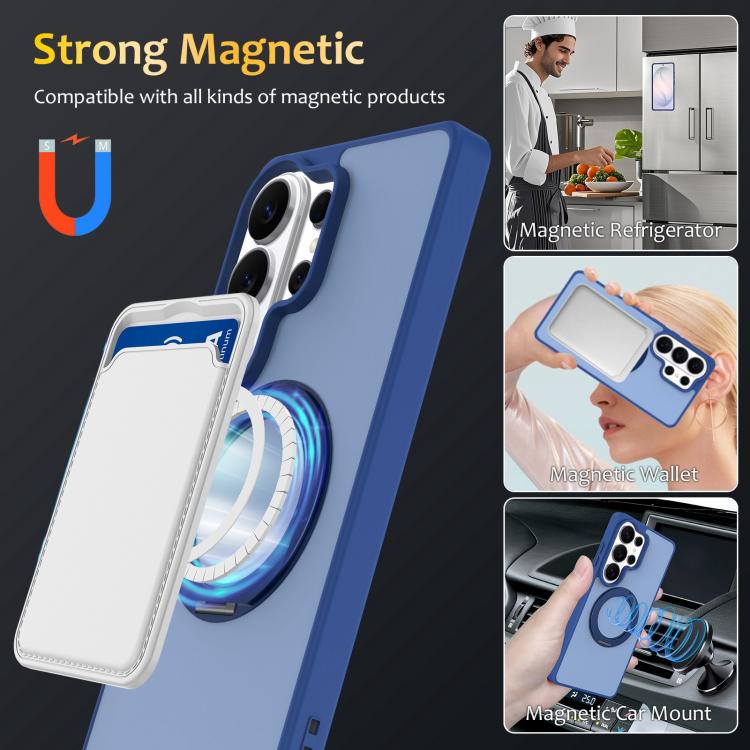 Custodia magnetica con supporto girevole Skin Feel per telefono, For Galaxy S26 Ultra 5G, For Galaxy S26 5G, For Galaxy A57 5G, For Galaxy A27 / A37 / A36 / A56 5G