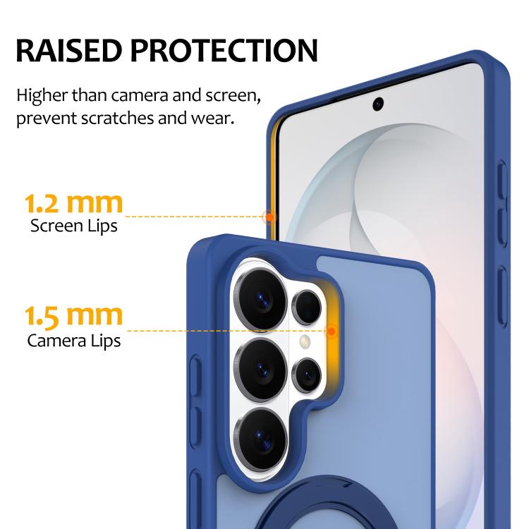 Custodia magnetica con supporto girevole Skin Feel per telefono, For Galaxy S26 Ultra 5G, For Galaxy S26 5G, For Galaxy A57 5G, For Galaxy A27 / A37 / A36 / A56 5G