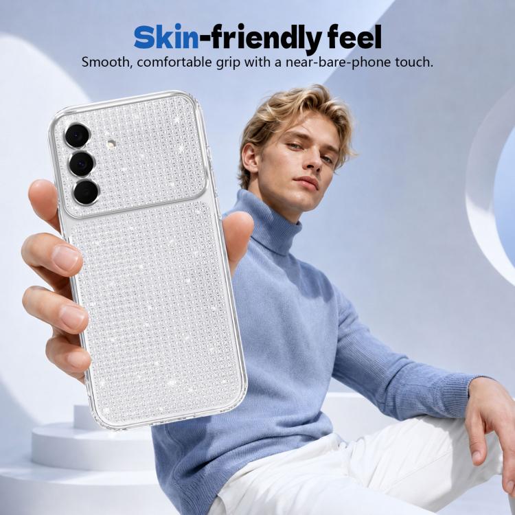 Custodia per telefono con airbag e glitter a forma di diamante scintillante, For Galaxy A18 / A17 / A26 5G, For Galaxy A27 5G / M47 5G, For Galaxy A57 5G, For Galaxy A37 5G / A56 5G / A36 5G