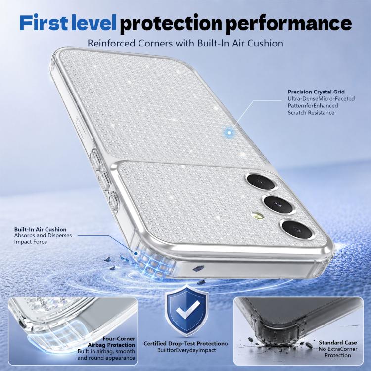 Custodia per telefono con airbag e glitter a forma di diamante scintillante, For Galaxy A34 5G, For Galaxy A54 5G