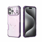 Custodia magnetica antiurto per telefono con texture in fibra di carbonio e airbag, resistente agli urti., For iPhone 17 Pro Max, For iPhone 17 Pro, For iPhone 17, For iPhone 16 Pro Max, For iPhone 16 Plus, For iPhone 16