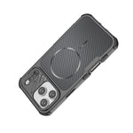 Custodia magnetica antiurto per telefono con texture in fibra di carbonio e airbag, resistente agli urti., For iPhone 17 Pro Max, For iPhone 17 Pro, For iPhone 17, For iPhone 16 Pro Max, For iPhone 16 Plus, For iPhone 16