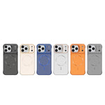 Custodia magnetica per telefono in PC con texture in fibra di carbonio, senza cornice e a metà rivestimento., For iPhone 18 Pro, For iPhone 18 Pro Max, For iPhone 17 Pro Max, For iPhone 17 Pro