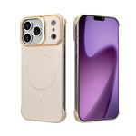 Custodia magnetica per telefono in PC con texture in fibra di carbonio, senza cornice e a metà rivestimento., For iPhone 18 Pro, For iPhone 18 Pro Max, For iPhone 17 Pro Max, For iPhone 17 Pro