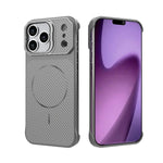 Custodia magnetica per telefono in PC con texture in fibra di carbonio, senza cornice e a metà rivestimento., For iPhone 18 Pro, For iPhone 18 Pro Max, For iPhone 17 Pro Max, For iPhone 17 Pro