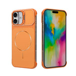 Custodia magnetica per telefono in PC con texture in fibra di carbonio, senza cornice e a metà rivestimento., For iPhone 17, For iPhone 16 Pro Max, For iPhone 16 Pro, For iPhone 16 Plus