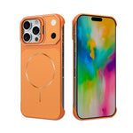 Custodia magnetica per telefono in PC con texture in fibra di carbonio, senza cornice e a metà rivestimento., For iPhone 17, For iPhone 16 Pro Max, For iPhone 16 Pro, For iPhone 16 Plus