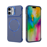 Custodia magnetica per telefono in PC con texture in fibra di carbonio, senza cornice e a metà rivestimento., For iPhone 16, For iPhone 15 Pro Max, For iPhone 15, For iPhone 14