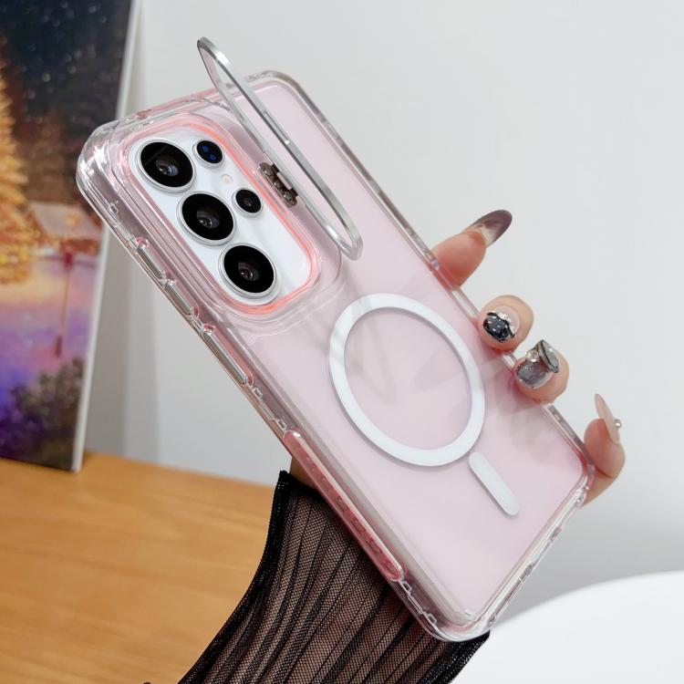 Supporto magnetico per obiettivo fotografico trasparente, custodia per telefono, For Galaxy S26 Ultra 5G, For Galaxy S26 5G, For Galaxy S25 5G, For Galaxy S25 Ultra 5G, For Galaxy S24 Ultra 5G, For Galaxy S24 5G