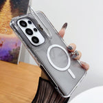 Supporto magnetico per obiettivo fotografico trasparente, custodia per telefono, For Galaxy S26 Ultra 5G, For Galaxy S26 5G, For Galaxy S25 5G, For Galaxy S25 Ultra 5G, For Galaxy S24 Ultra 5G, For Galaxy S24 5G