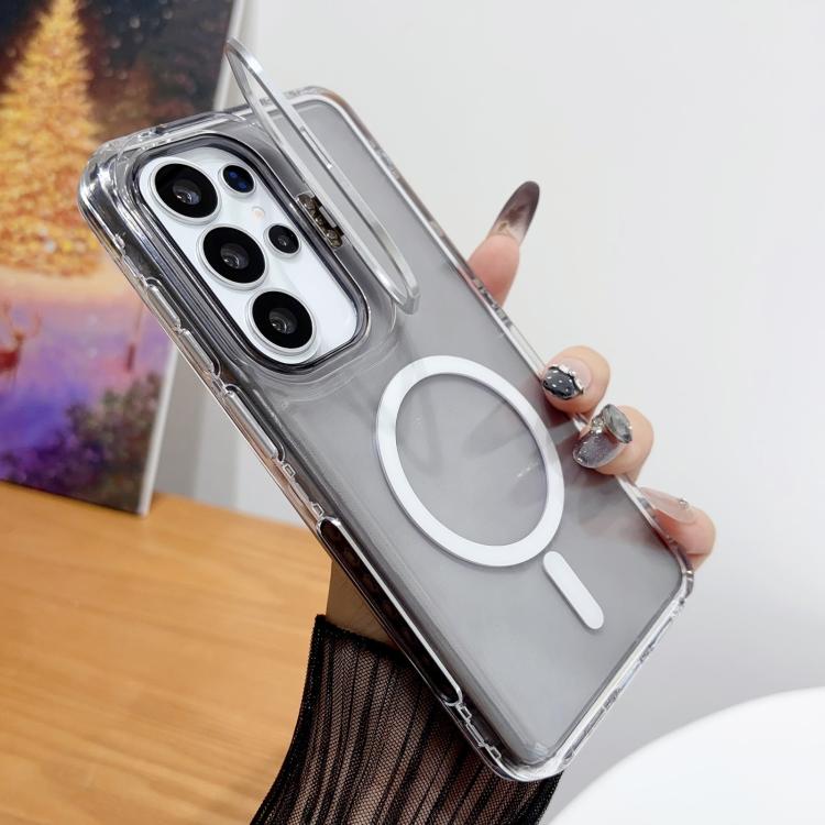 Supporto magnetico per obiettivo fotografico trasparente, custodia per telefono, For Galaxy S26 Ultra 5G, For Galaxy S26 5G, For Galaxy S25 5G, For Galaxy S25 Ultra 5G, For Galaxy S24 Ultra 5G, For Galaxy S24 5G