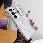 Supporto magnetico per obiettivo fotografico trasparente, custodia per telefono, For Galaxy S26 Ultra 5G, For Galaxy S26 5G, For Galaxy S25 5G, For Galaxy S25 Ultra 5G, For Galaxy S24 Ultra 5G, For Galaxy S24 5G