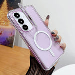 Supporto magnetico per obiettivo fotografico trasparente, custodia per telefono, For Galaxy S26 Ultra 5G, For Galaxy S26 5G, For Galaxy S25 5G, For Galaxy S25 Ultra 5G, For Galaxy S24 Ultra 5G, For Galaxy S24 5G