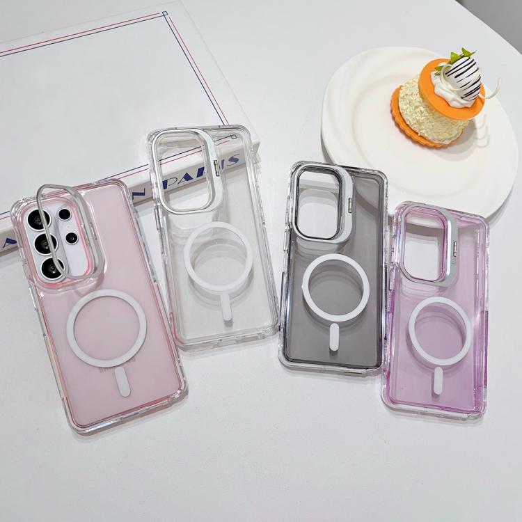 Supporto magnetico per obiettivo fotografico trasparente, custodia per telefono, For Galaxy S26 Ultra 5G, For Galaxy S26 5G, For Galaxy S25 5G, For Galaxy S25 Ultra 5G, For Galaxy S24 Ultra 5G, For Galaxy S24 5G