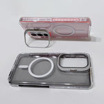 Supporto magnetico per obiettivo fotografico trasparente, custodia per telefono, For Galaxy S26 Ultra 5G, For Galaxy S26 5G, For Galaxy S25 5G, For Galaxy S25 Ultra 5G, For Galaxy S24 Ultra 5G, For Galaxy S24 5G