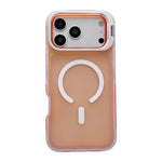 Custodia magnetica per telefono con supporto per obiettivo fotografico satinato effetto pelle., For iPhone 17e / 16e, For iPhone 17 Pro Max, For iPhone 17 Pro, For iPhone 17