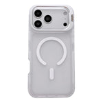 Custodia magnetica per telefono con supporto per obiettivo fotografico satinato effetto pelle., For iPhone 17e / 16e, For iPhone 17 Pro Max, For iPhone 17 Pro, For iPhone 17