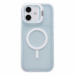 Custodia magnetica per telefono con supporto per obiettivo fotografico satinato effetto pelle., For iPhone 17e / 16e, For iPhone 17 Pro Max, For iPhone 17 Pro, For iPhone 17