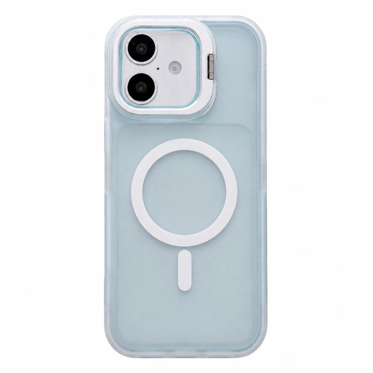 Custodia magnetica per telefono con supporto per obiettivo fotografico satinato effetto pelle., For iPhone 17e / 16e, For iPhone 17 Pro Max, For iPhone 17 Pro, For iPhone 17