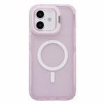Custodia magnetica per telefono con supporto per obiettivo fotografico satinato effetto pelle., For iPhone 17e / 16e, For iPhone 17 Pro Max, For iPhone 17 Pro, For iPhone 17