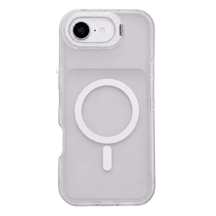 Custodia magnetica per telefono con supporto per obiettivo fotografico satinato effetto pelle., For iPhone 17e / 16e, For iPhone 17 Pro Max, For iPhone 17 Pro, For iPhone 17