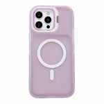 Custodia magnetica per telefono con supporto per obiettivo fotografico satinato effetto pelle., For iPhone 15 Pro Max, For iPhone 15 Pro, For iPhone 15 Plus, For iPhone 15