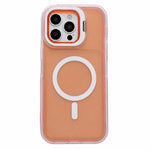 Custodia magnetica per telefono con supporto per obiettivo fotografico satinato effetto pelle., For iPhone 15 Pro Max, For iPhone 15 Pro, For iPhone 15 Plus, For iPhone 15